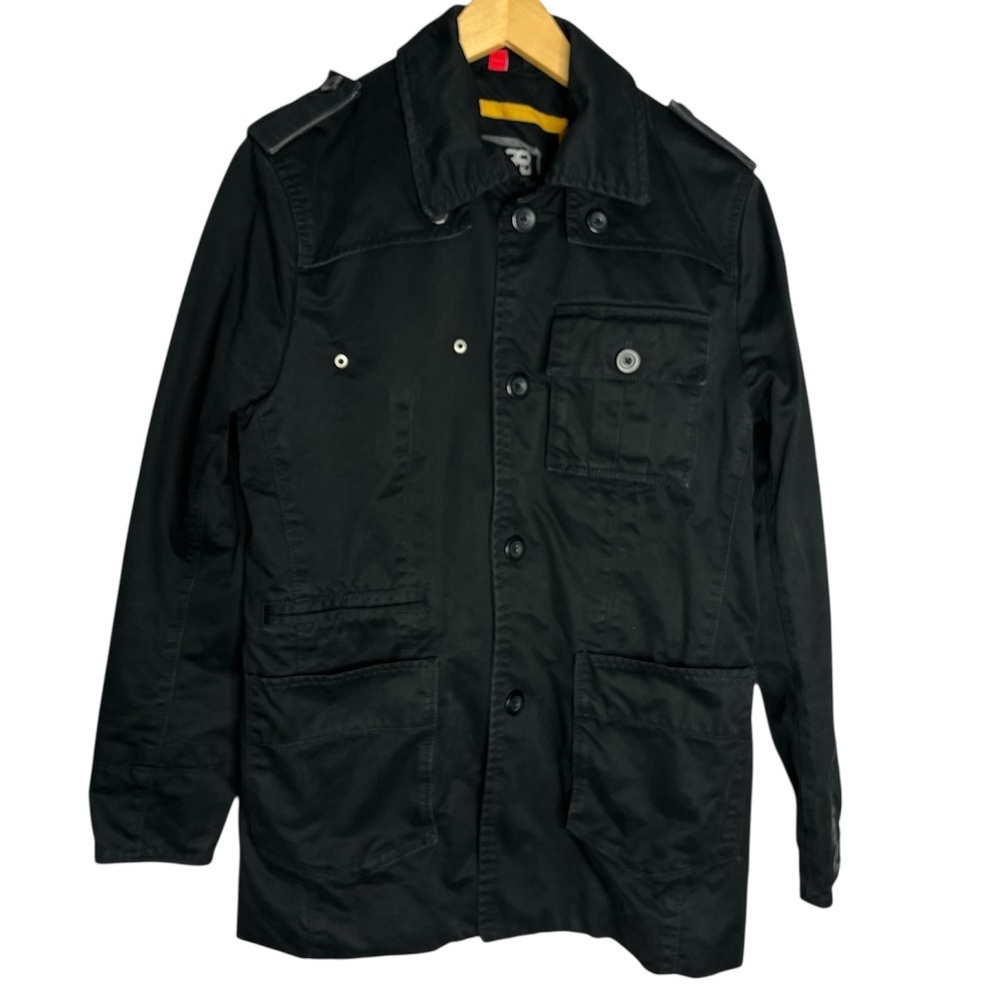 Esprit Men's Military Jacket Cotton Canvas Fall Button Up, size S